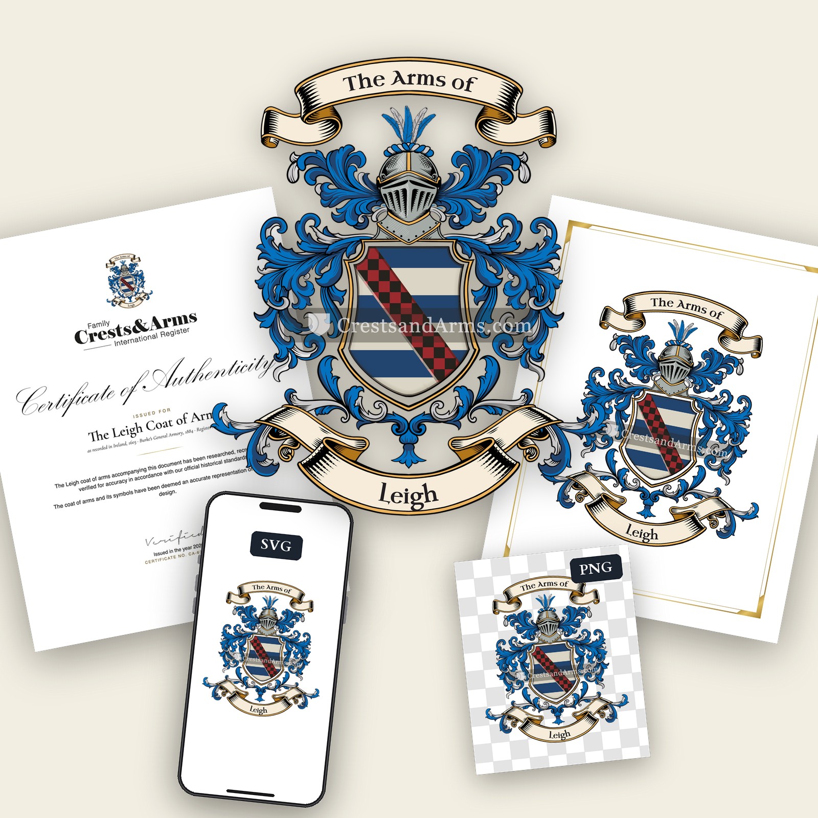 The Leigh coat of arms