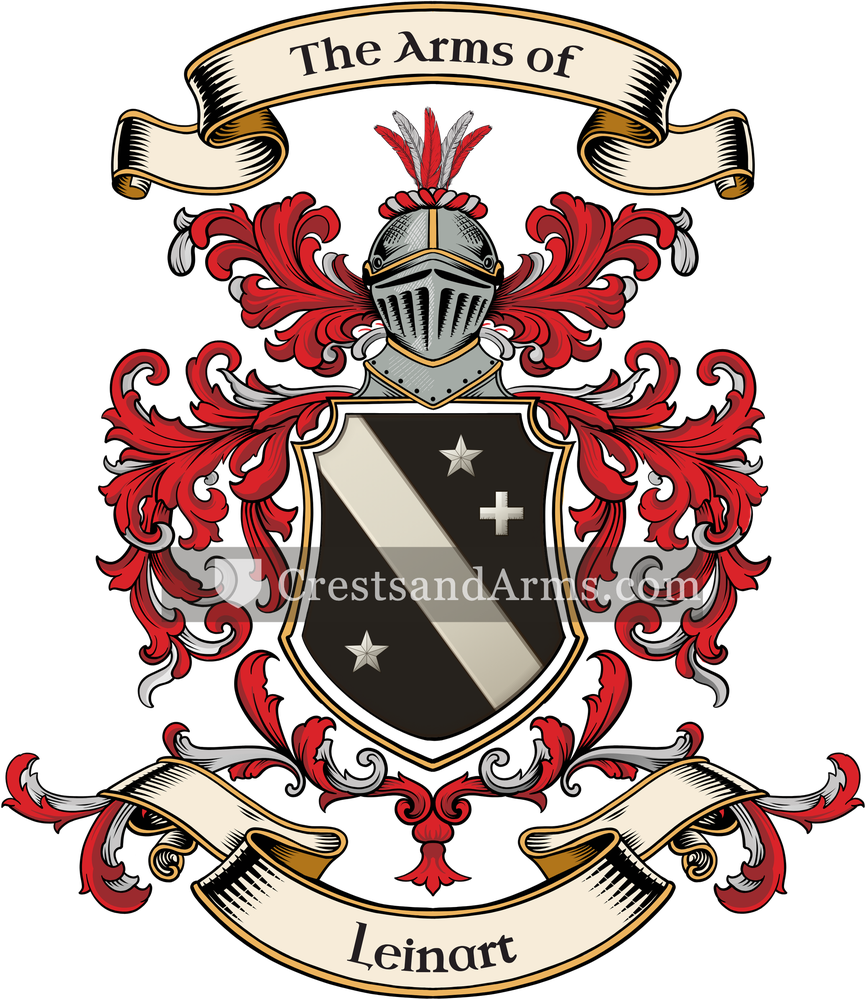 The Leinart coat of arms, drawn from the recorded blazon
