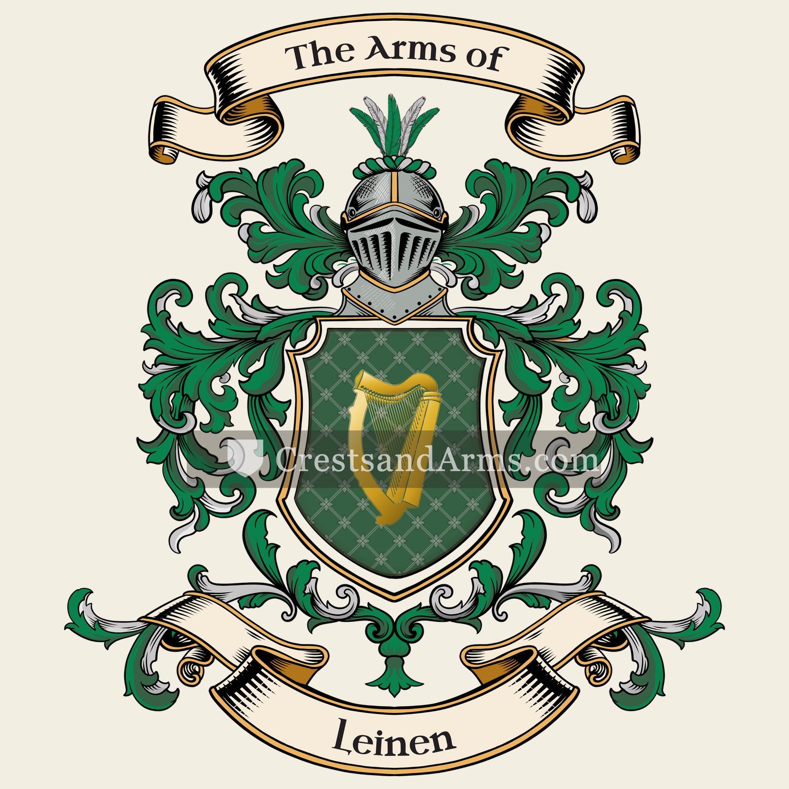 The Leinen coat of arms, drawn from the recorded blazon