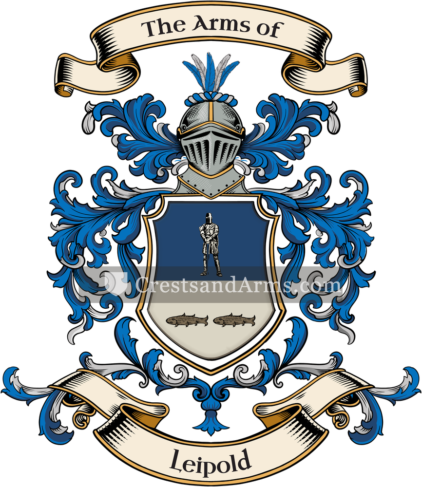 The Leipold coat of arms, drawn from the recorded blazon