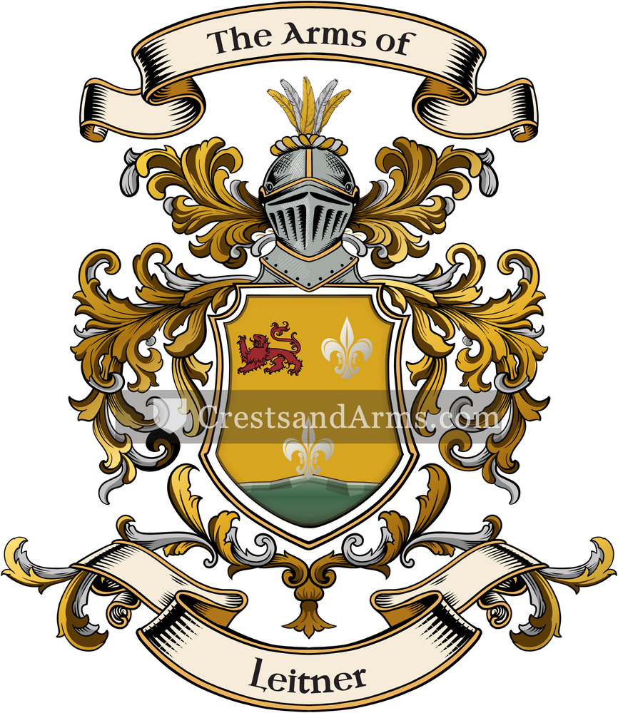 The Leitner coat of arms, drawn from the recorded blazon