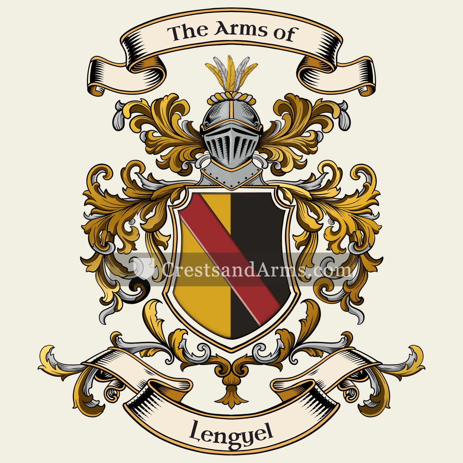The Lengyel coat of arms, drawn from the recorded blazon