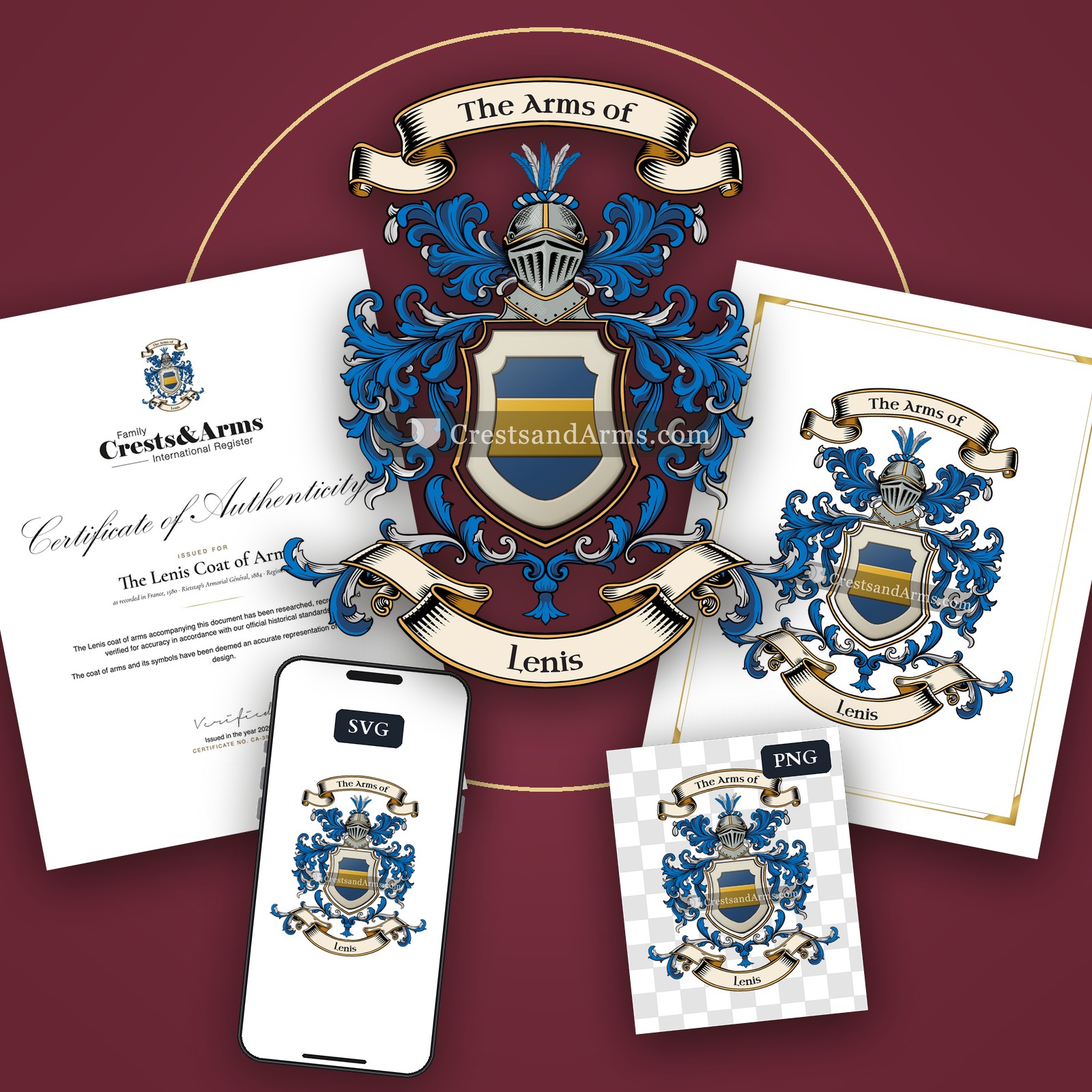 The Lenis arms on the coat of arms — digital pack