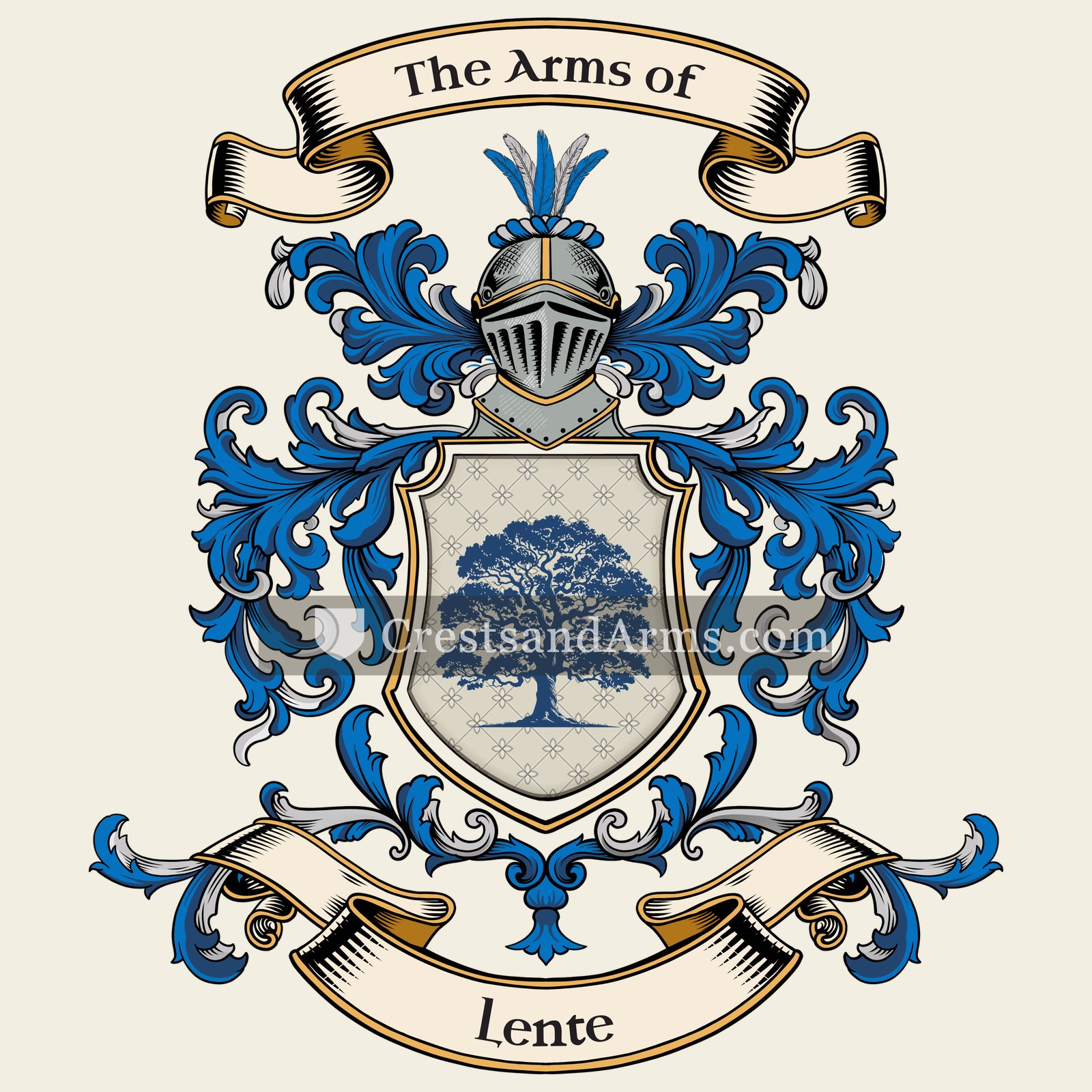 The Lente coat of arms, drawn from the recorded blazon