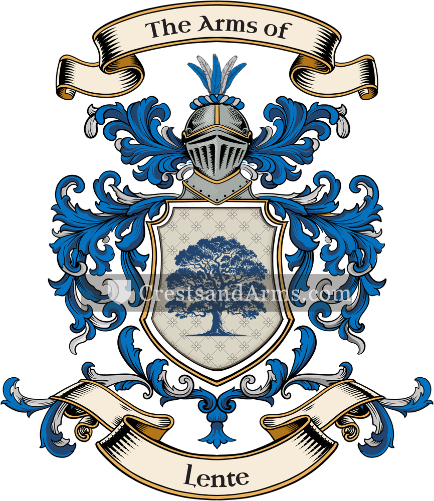 The Lente coat of arms, drawn from the recorded blazon