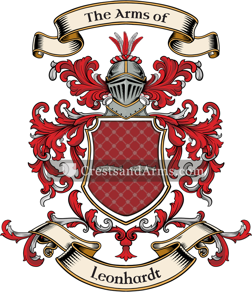 The Leonhardt coat of arms, drawn from the recorded blazon