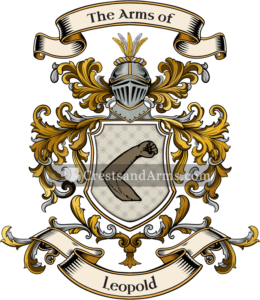 The Leopold coat of arms, drawn from the recorded blazon