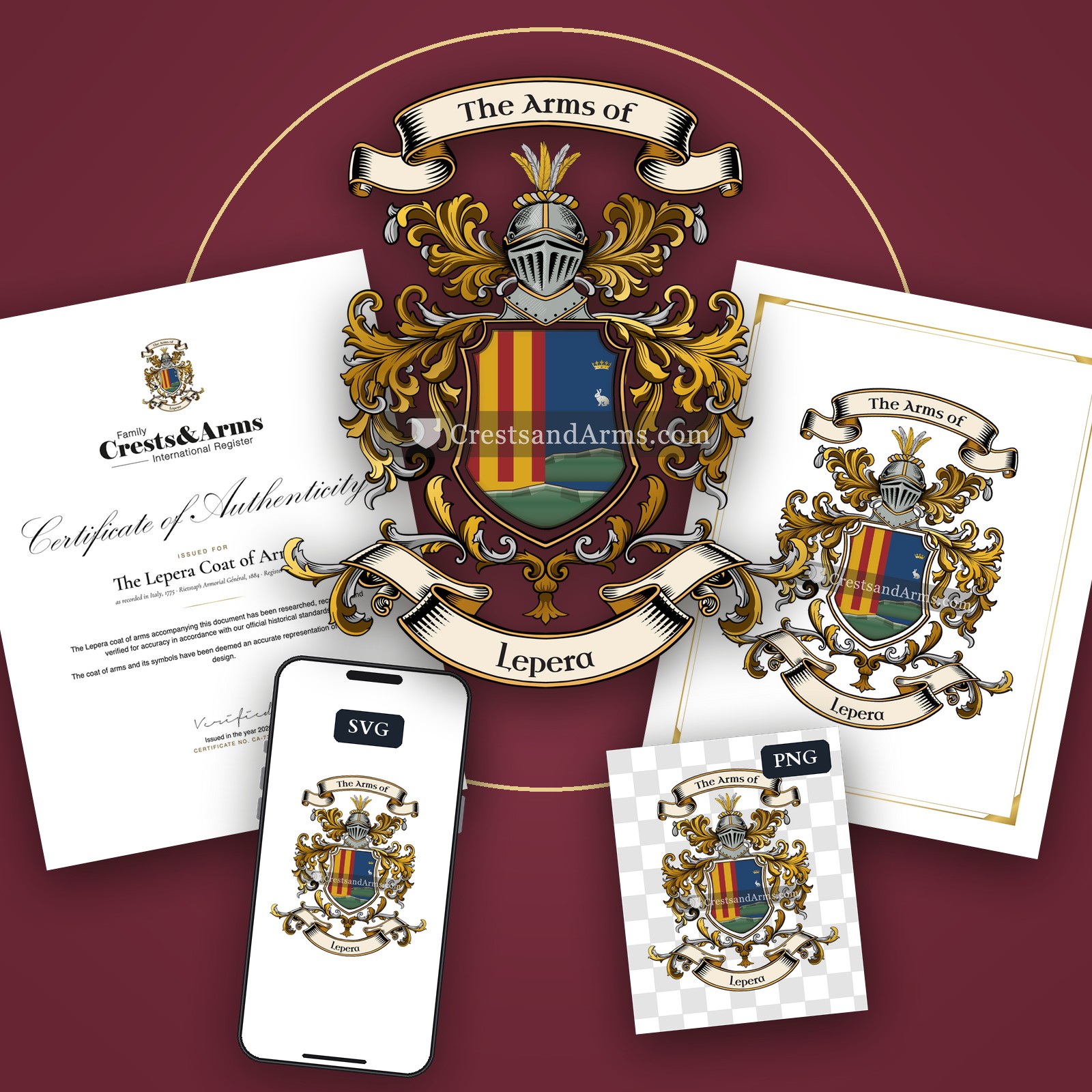 The Lepera arms on the coat of arms — digital pack