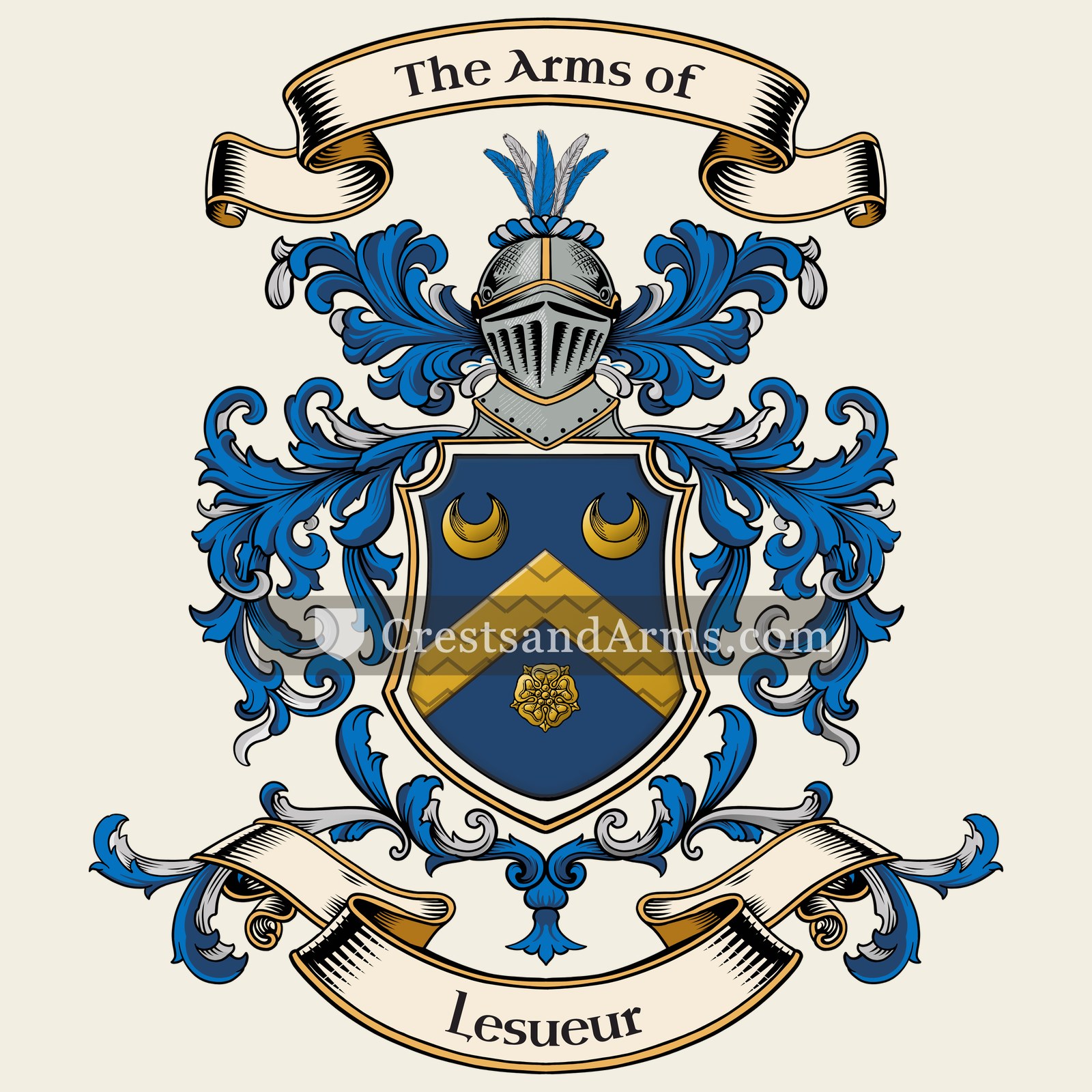 The Lesueur coat of arms