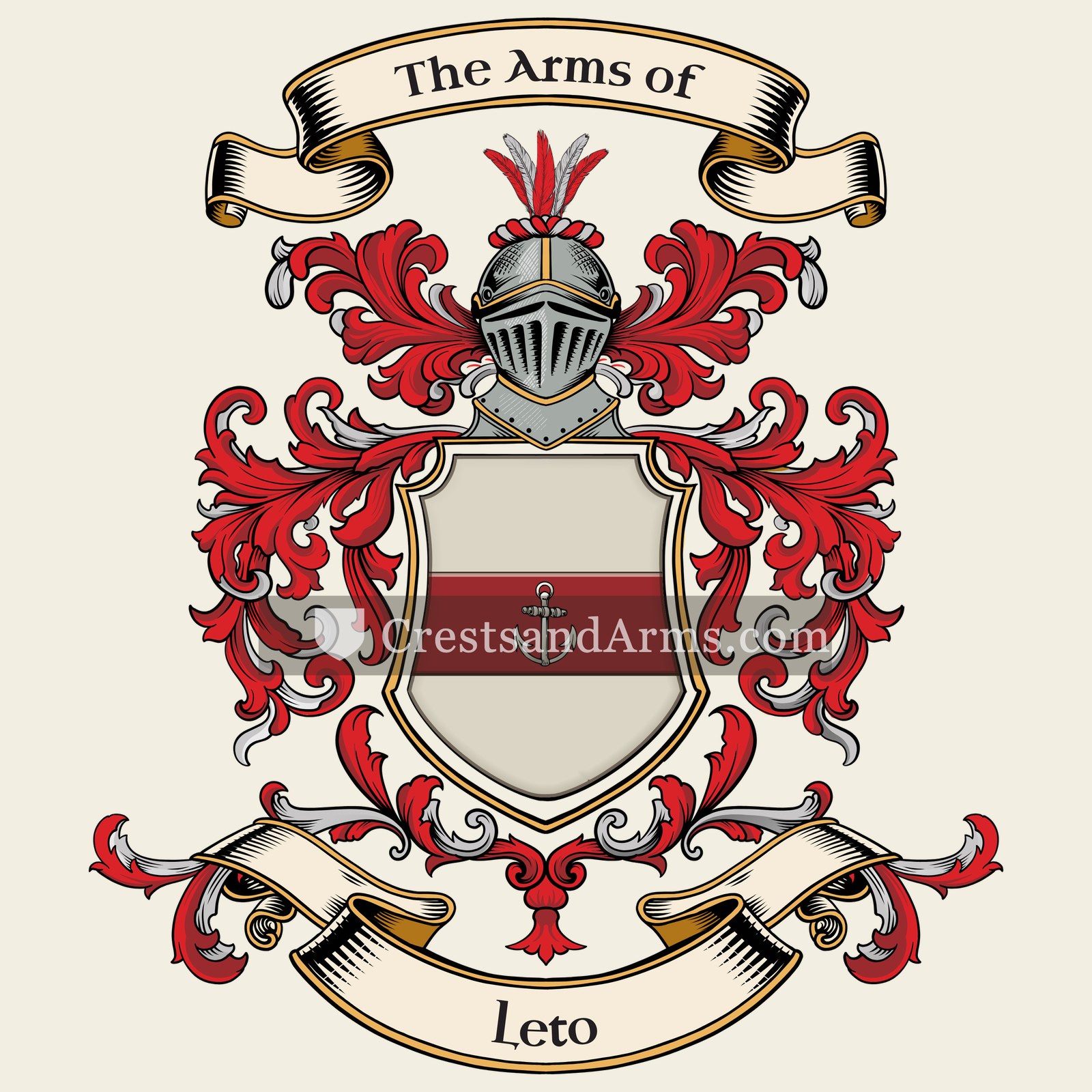 The Leto coat of arms, drawn from the recorded blazon
