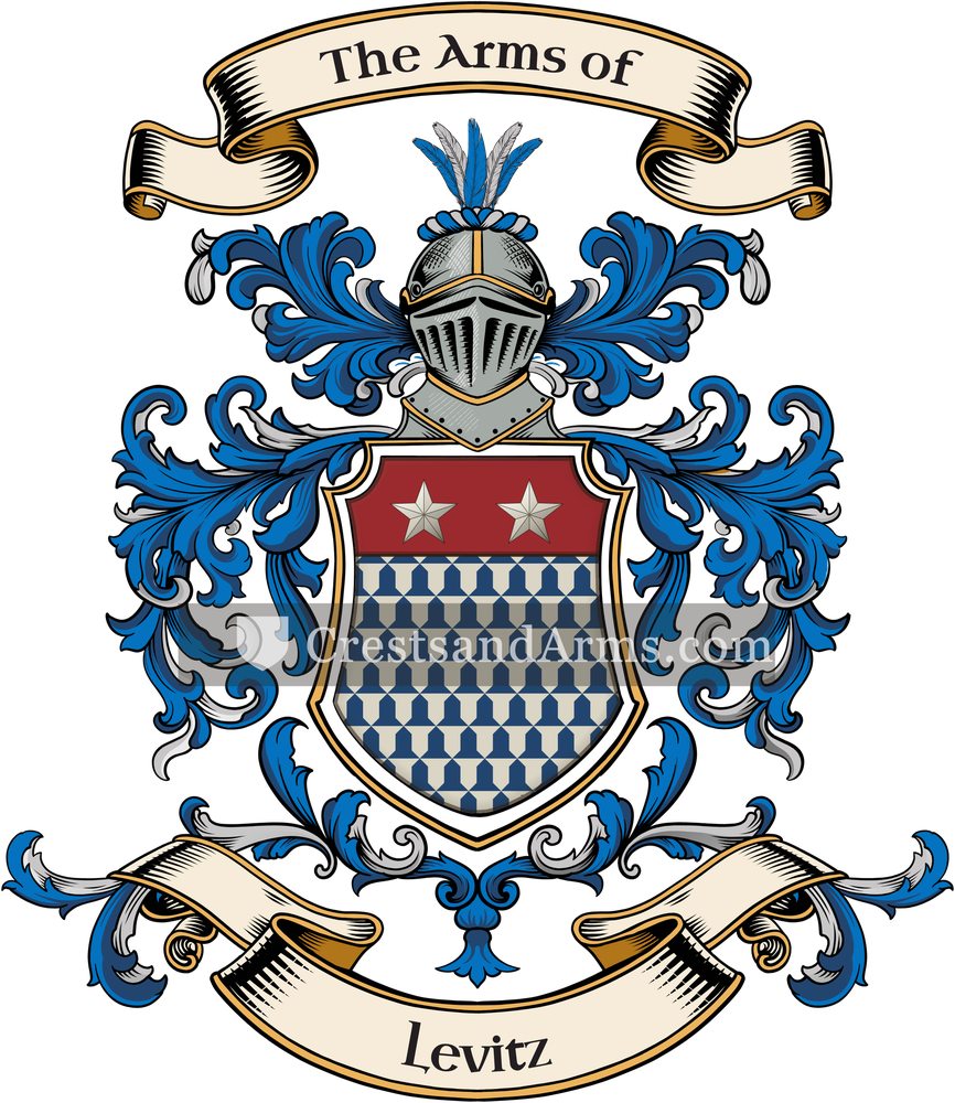 The Levitz coat of arms, drawn from the recorded blazon