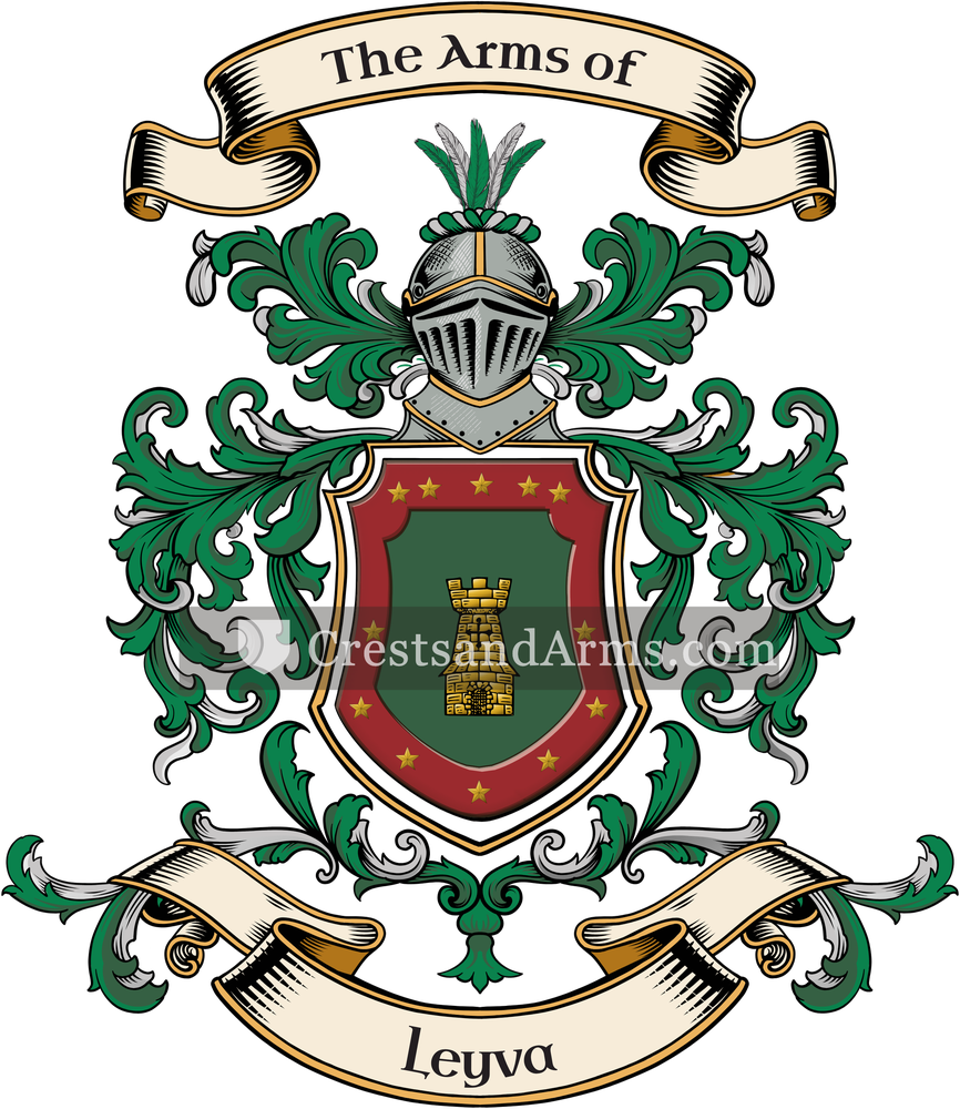 The Leyva coat of arms, drawn from the recorded blazon