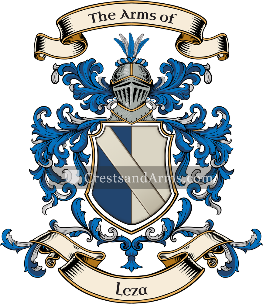 The Leza coat of arms, drawn from the recorded blazon