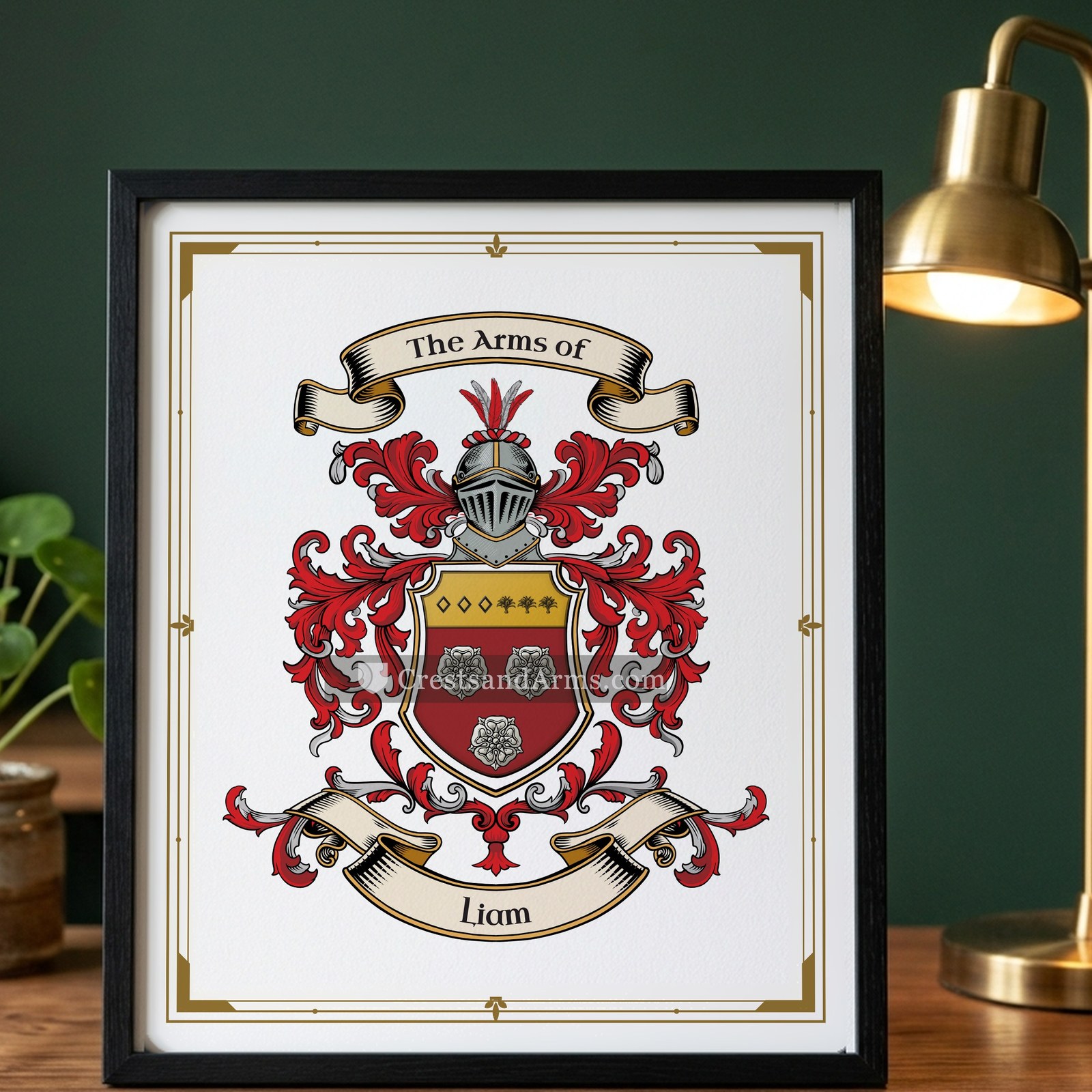 The Liam arms on the framed, black wood