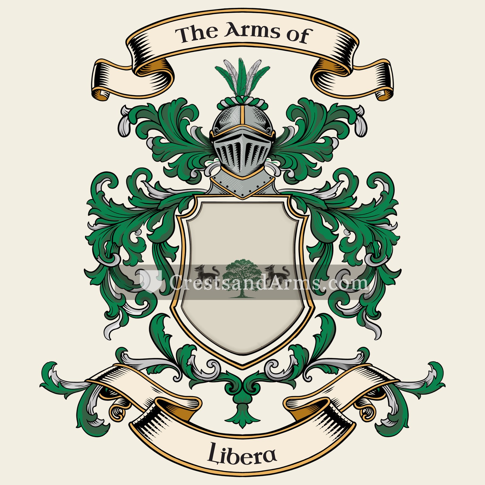 The Libera coat of arms, drawn from the recorded blazon