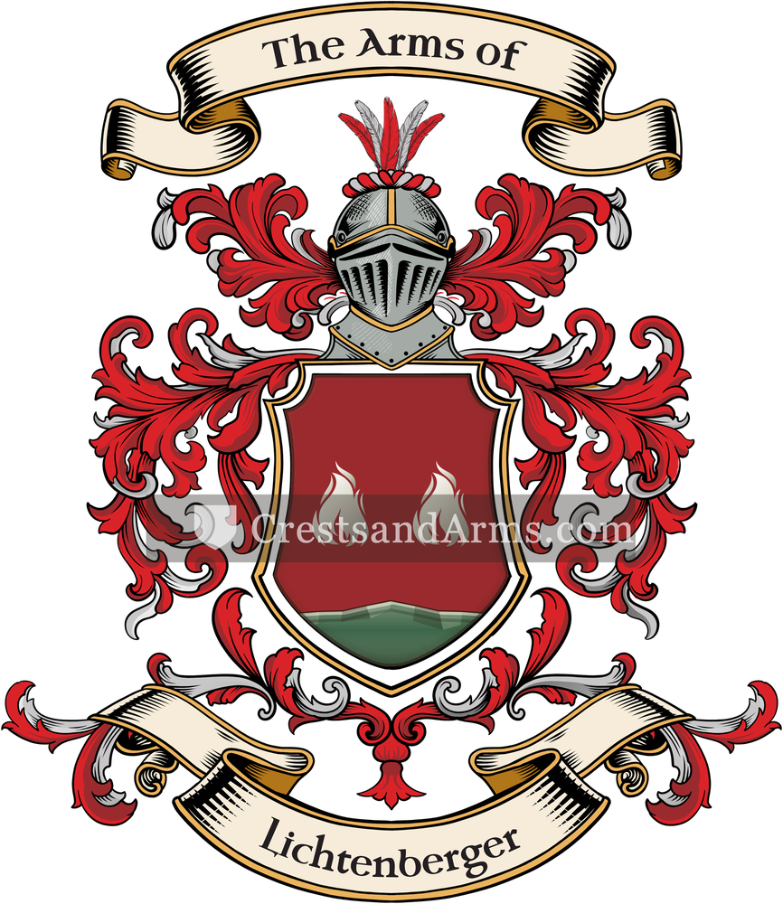 The Lichtenberger coat of arms, drawn from the recorded blazon