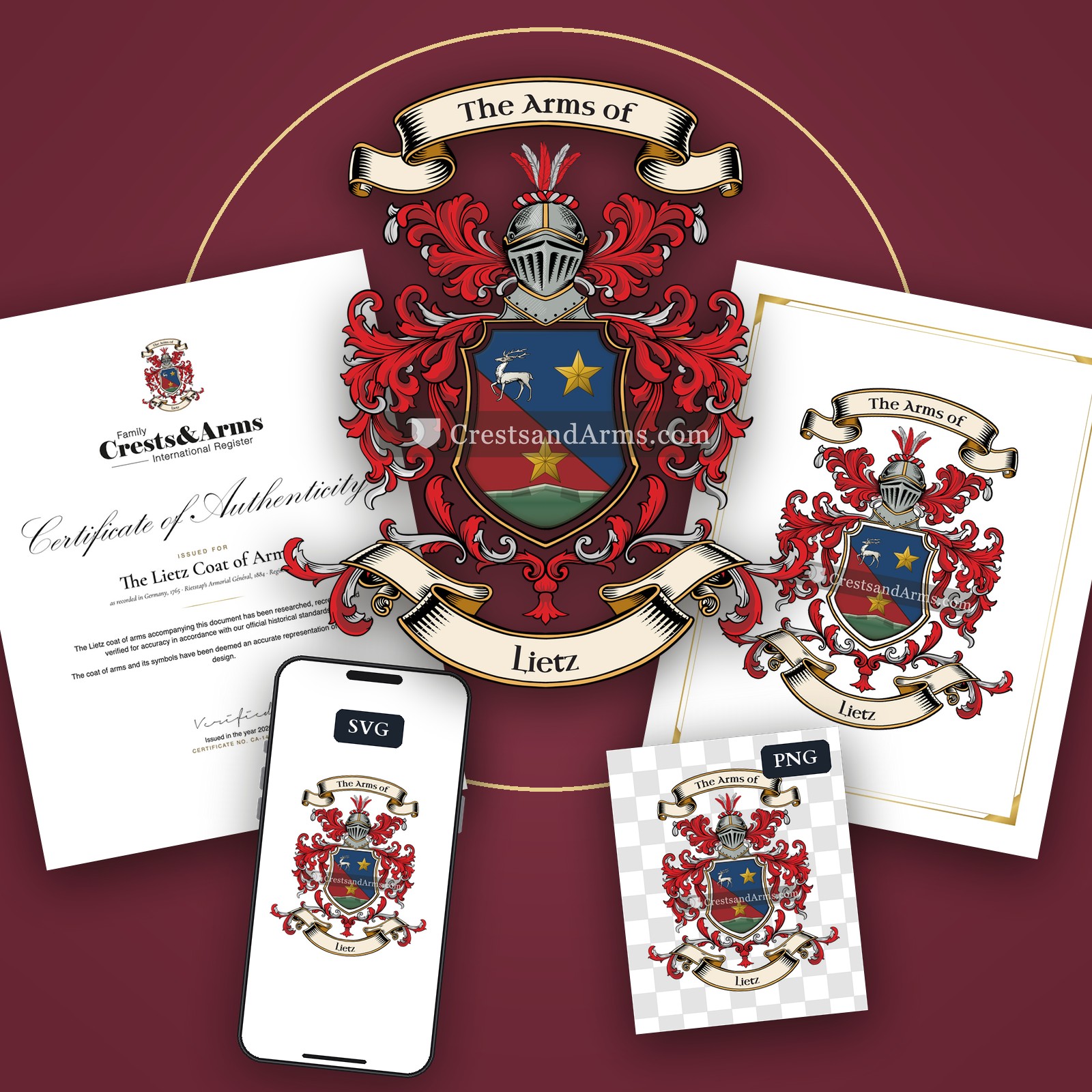 The Lietz arms on the coat of arms — digital pack