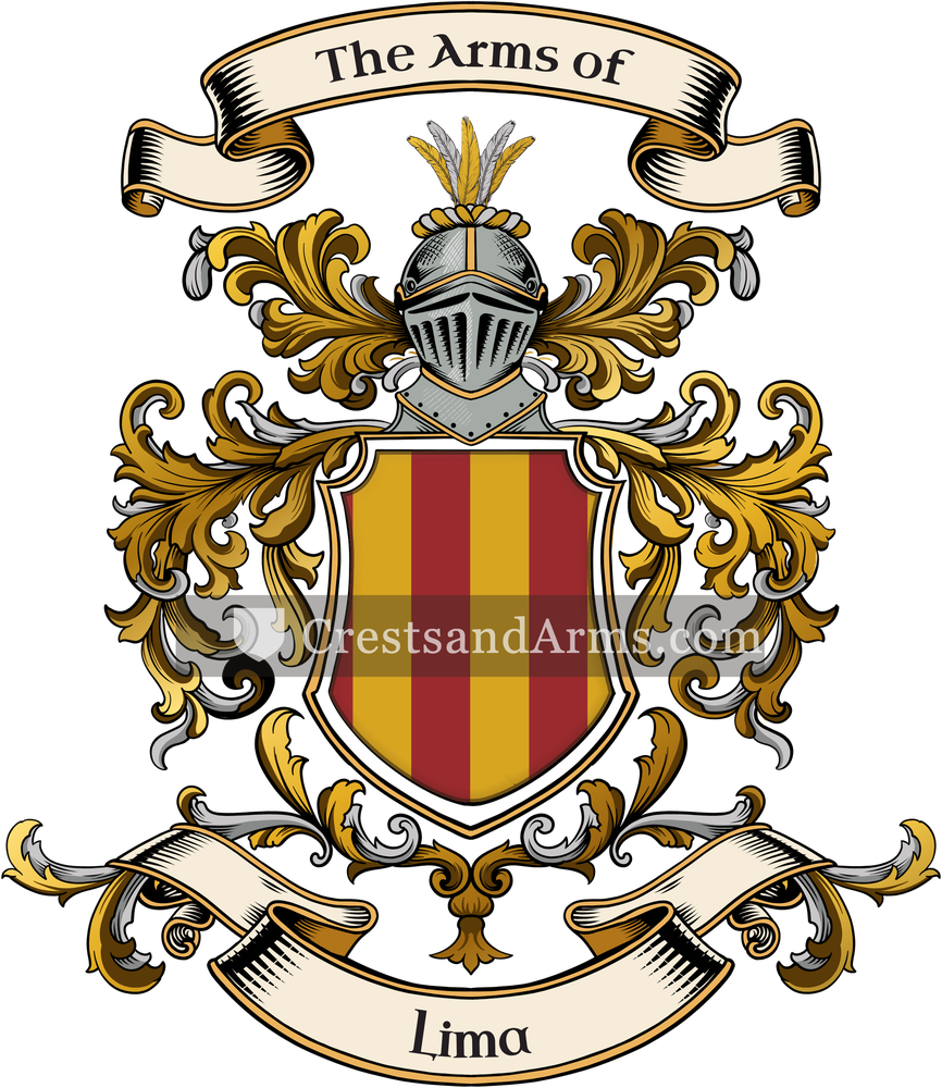 The Lima coat of arms, drawn from the recorded blazon