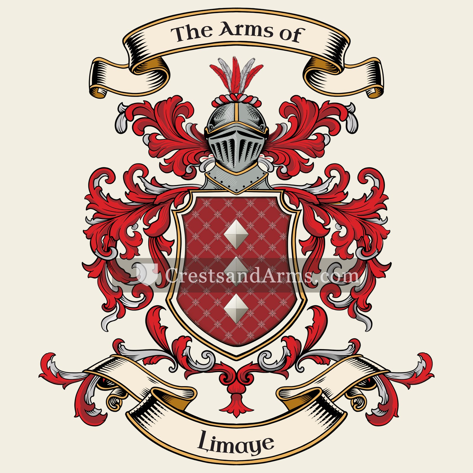 The Limaye coat of arms, drawn from the recorded blazon
