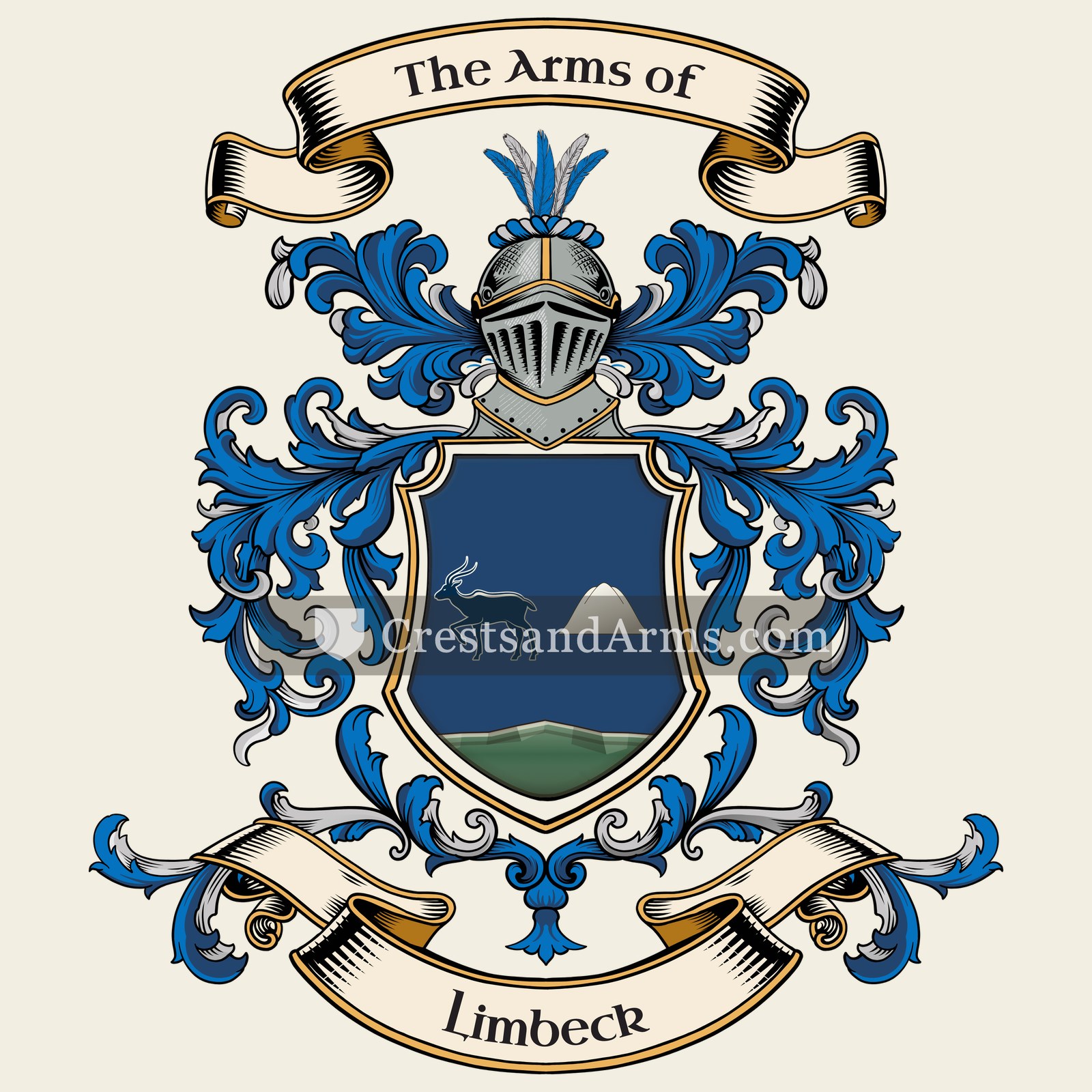 The Limbeck coat of arms, drawn from the recorded blazon