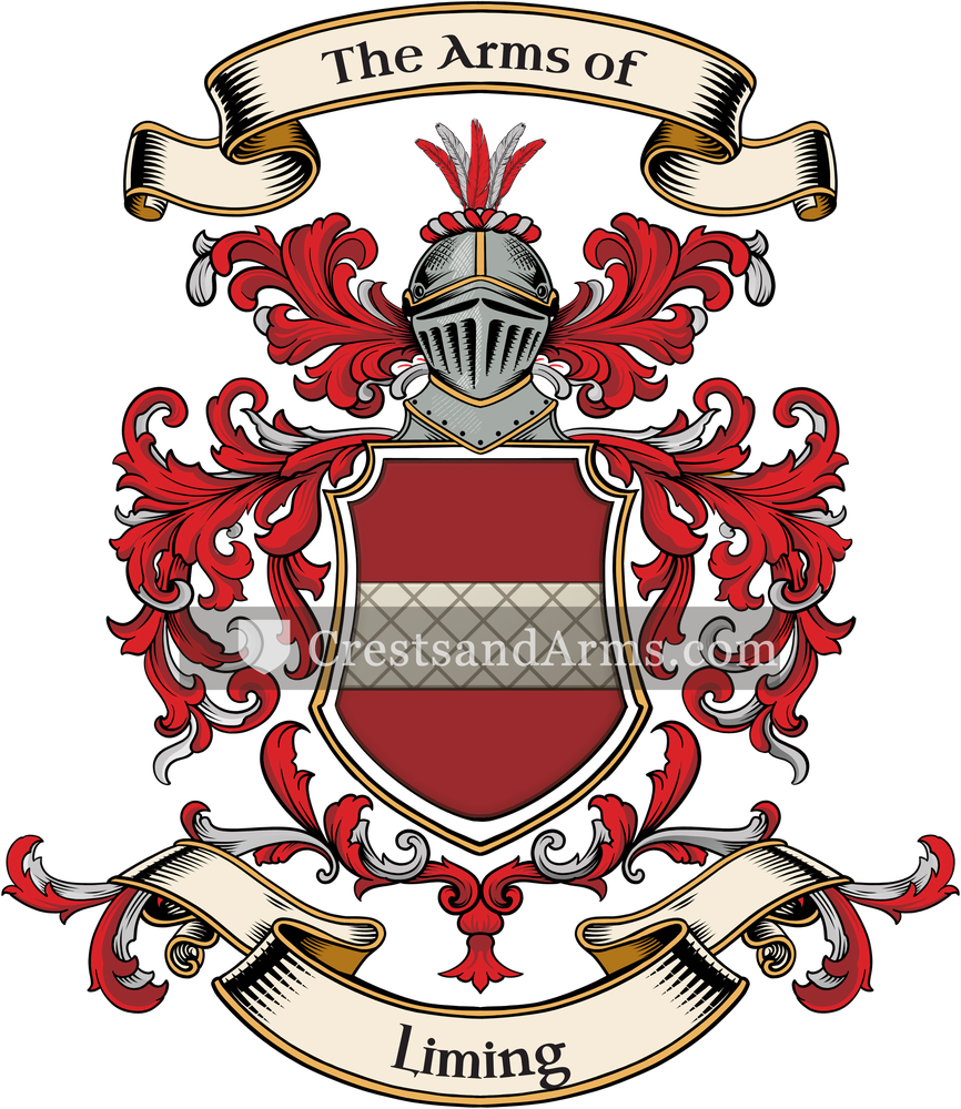 The Liming coat of arms, drawn from the recorded blazon