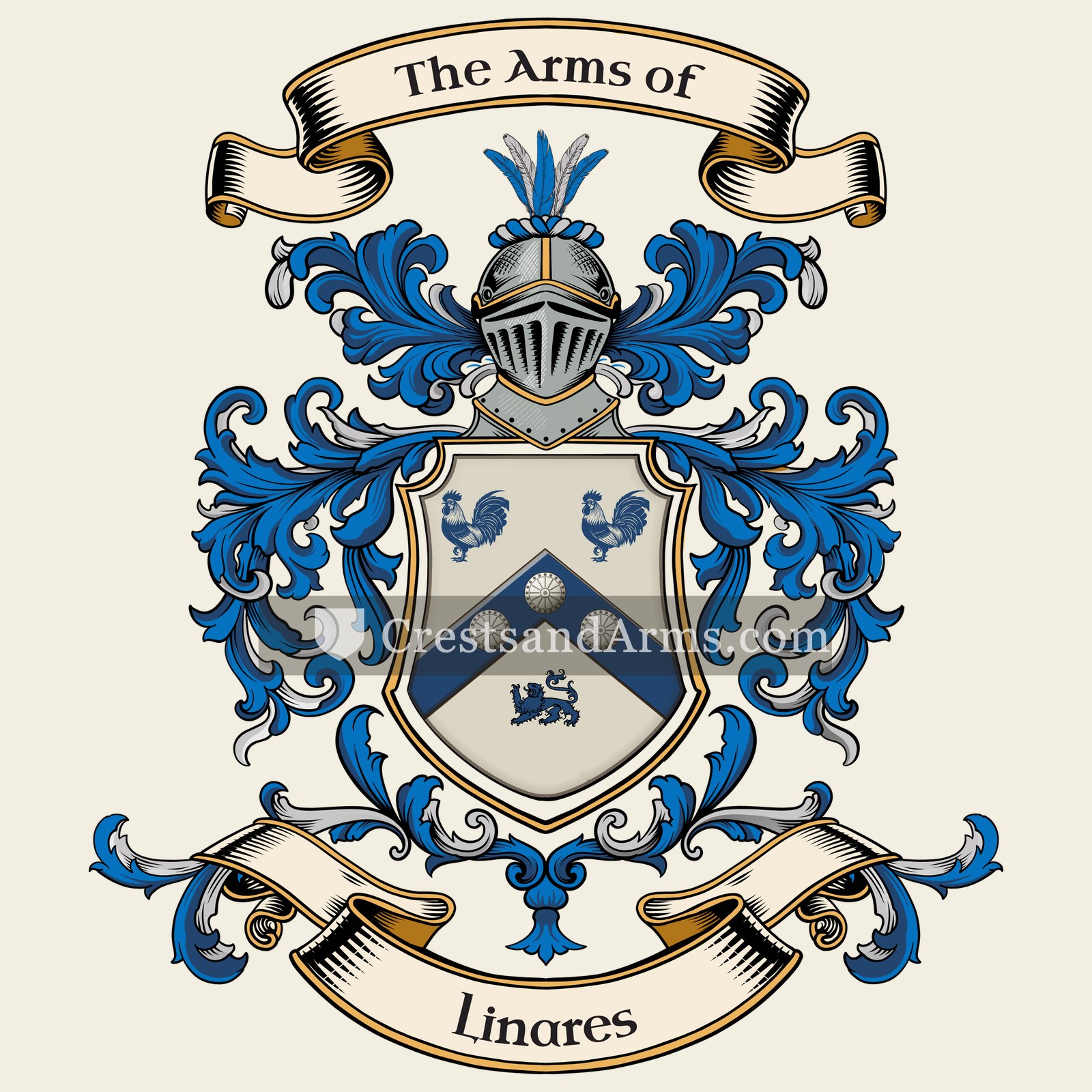 The Linares coat of arms, drawn from the recorded blazon