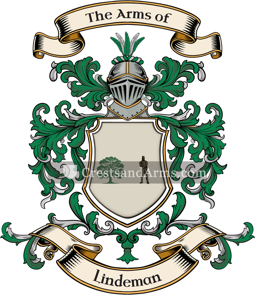 The Lindeman coat of arms, drawn from the recorded blazon