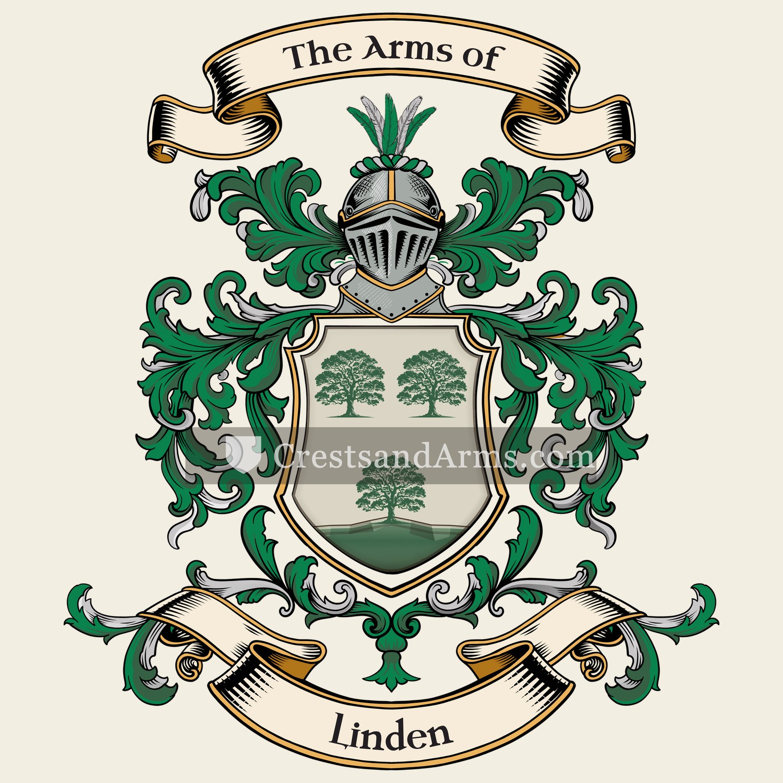 The Linden coat of arms, drawn from the recorded blazon