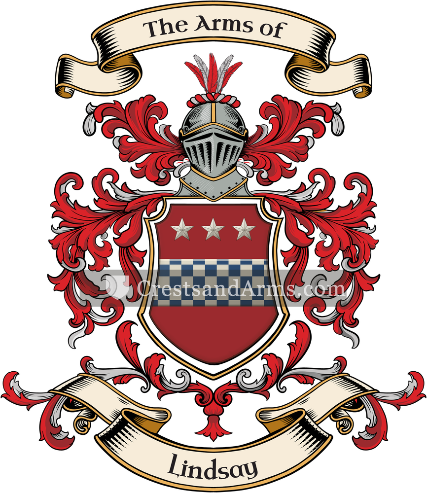 The Lindsay coat of arms, drawn from the recorded blazon