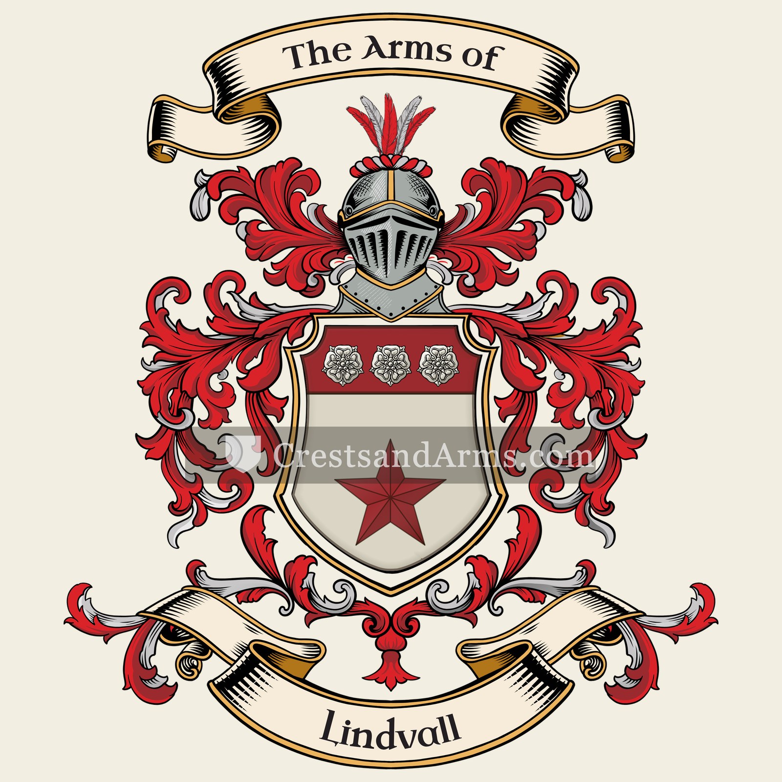 The Lindvall coat of arms