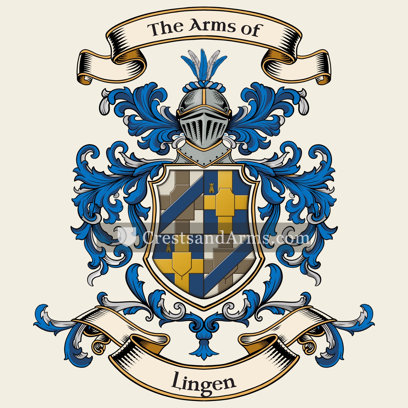 The Lingen coat of arms, drawn from the recorded blazon