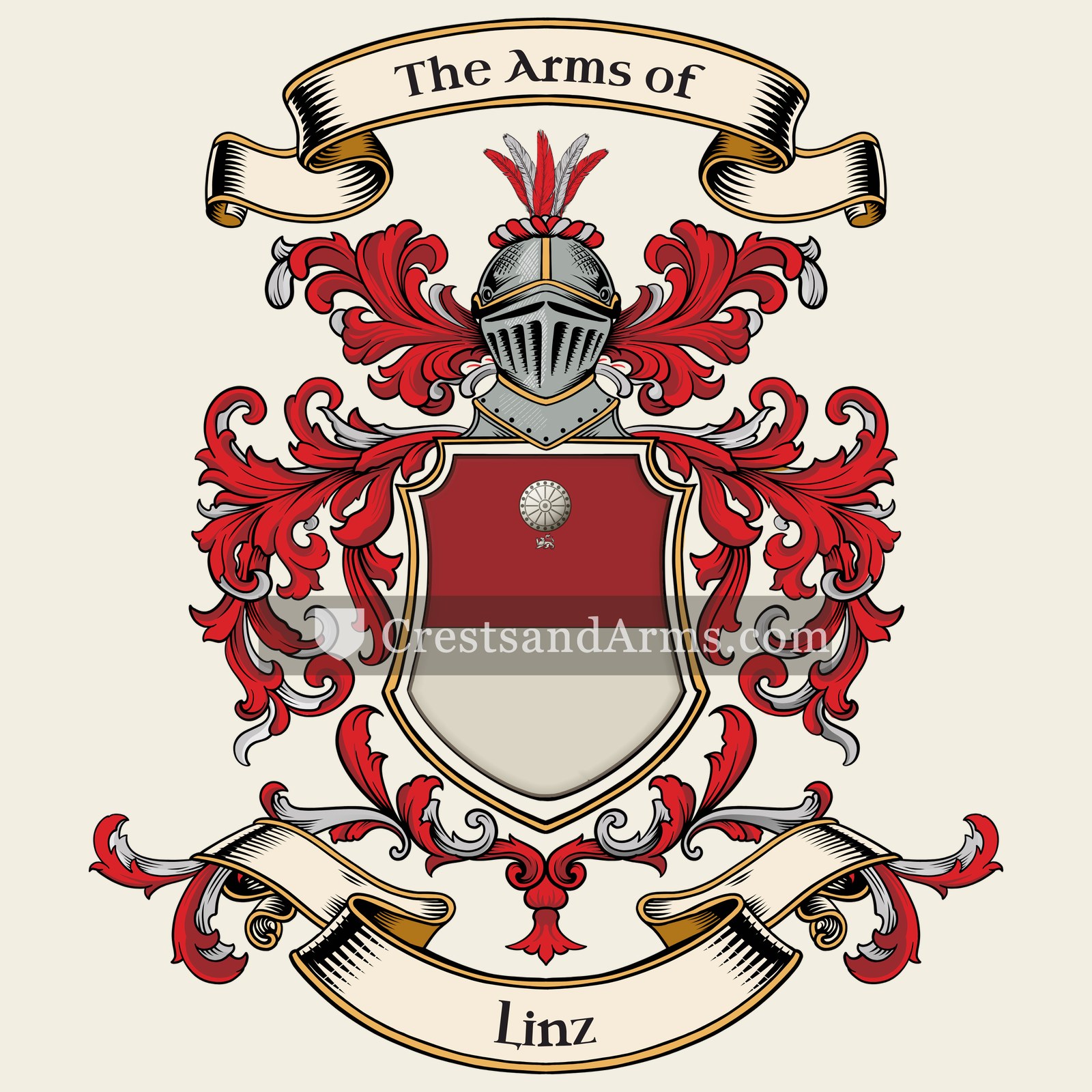 The Linz coat of arms, drawn from the recorded blazon