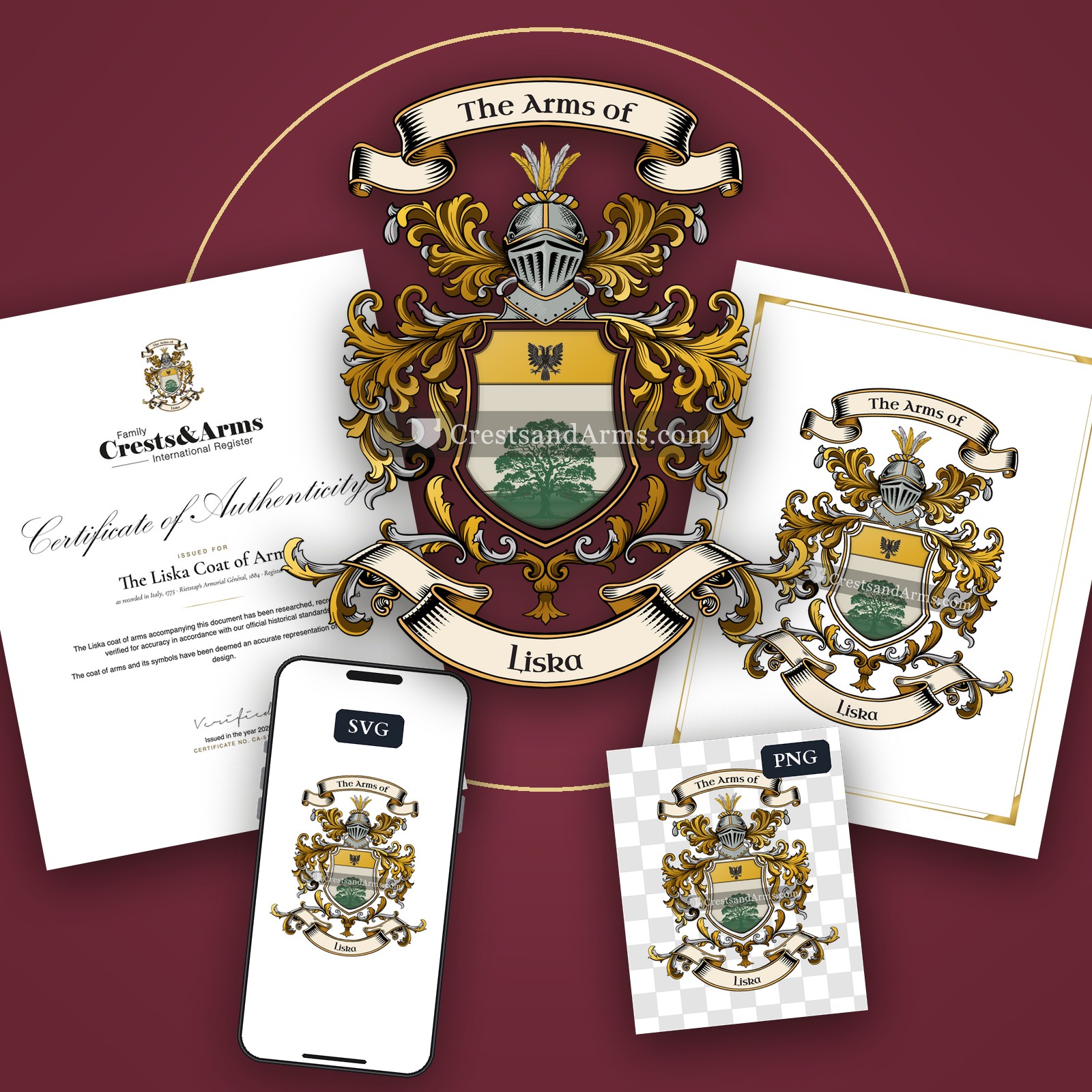 The Liska arms on the coat of arms — digital pack