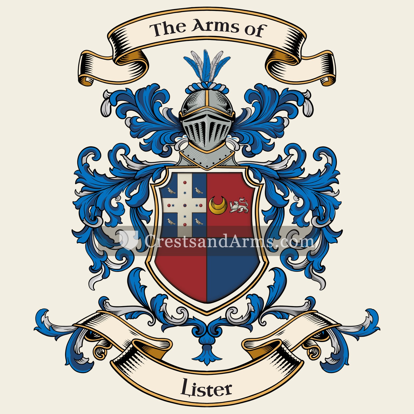 The Lister coat of arms