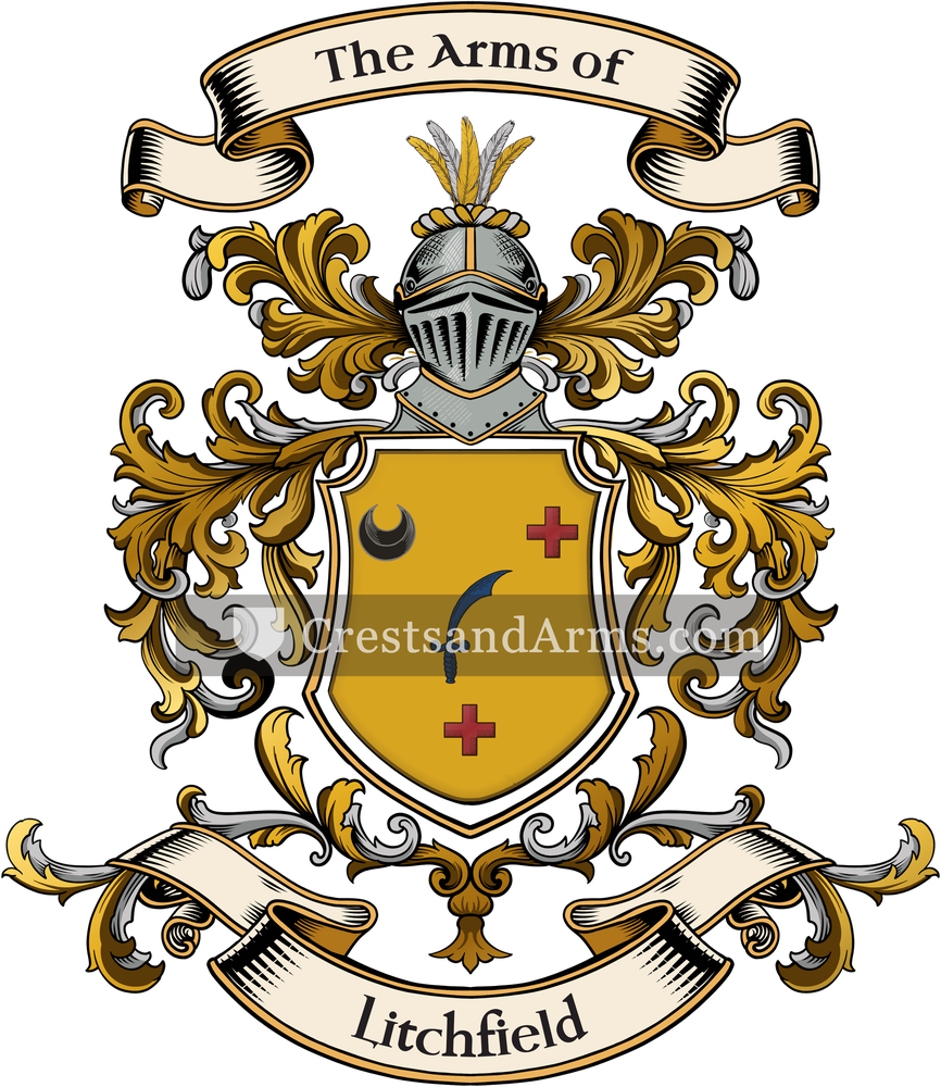 The Litchfield coat of arms, drawn from the recorded blazon