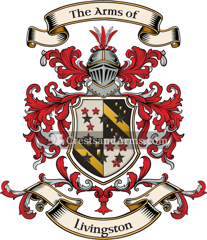 The Livingston coat of arms, drawn from the recorded blazon