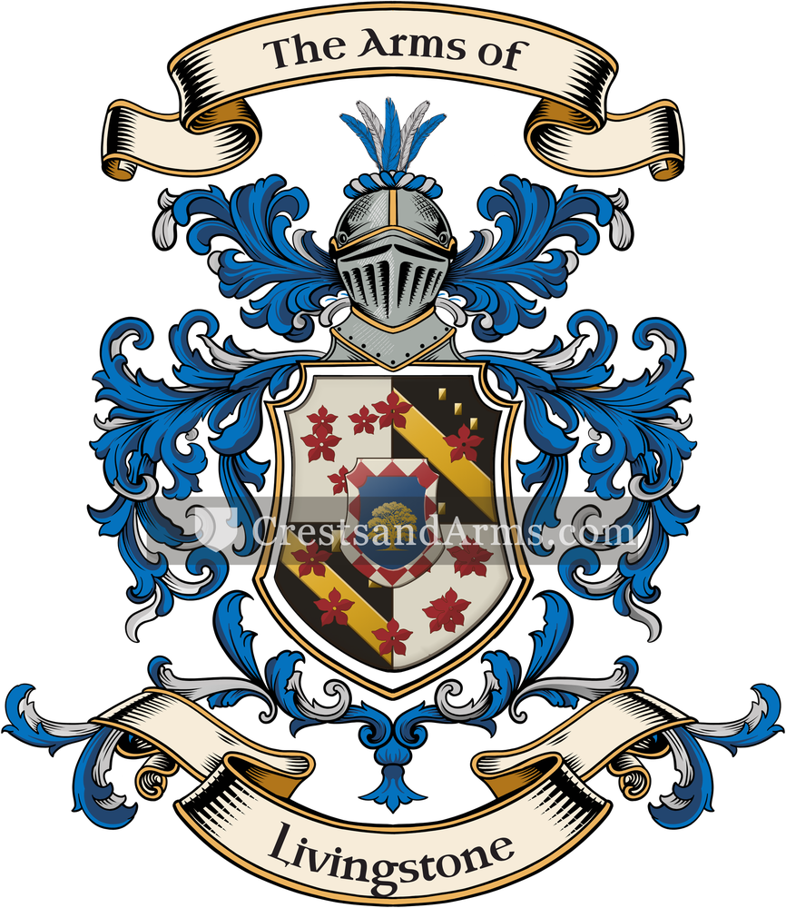 The Livingstone coat of arms, drawn from the recorded blazon