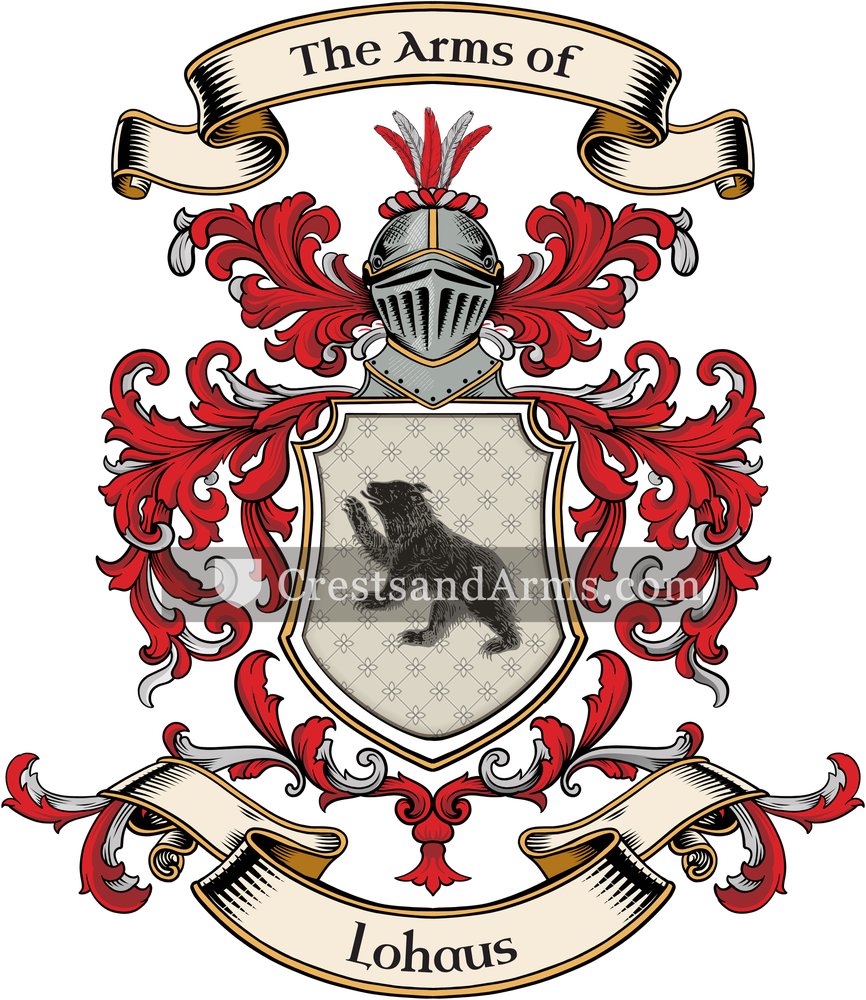 The Lohaus coat of arms, drawn from the recorded blazon