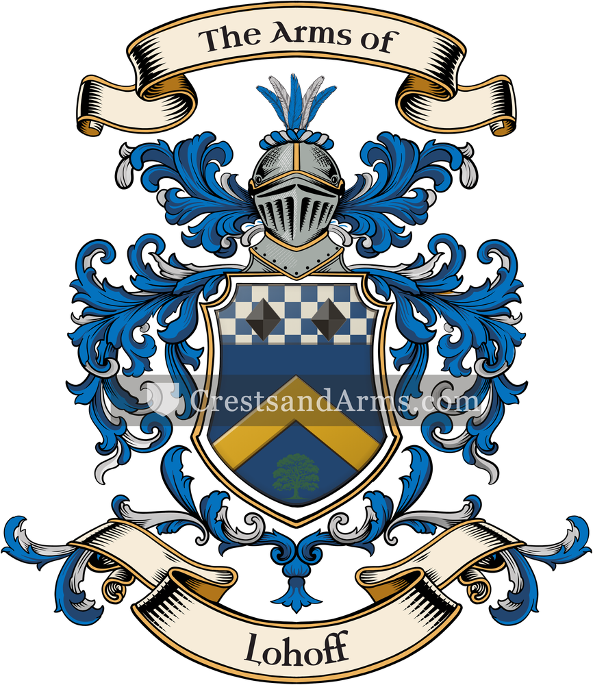 The Lohoff coat of arms, drawn from the recorded blazon