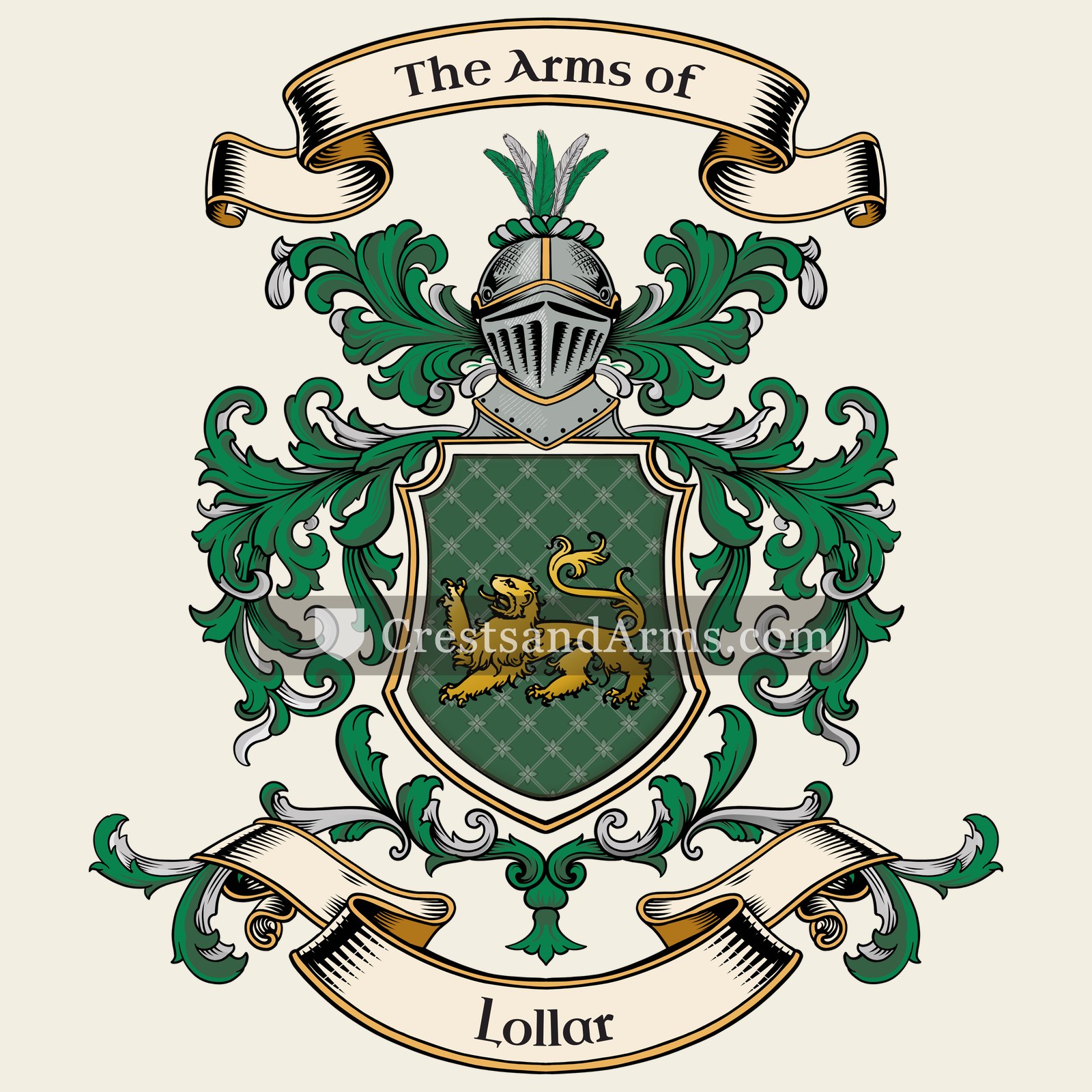 The Lollar coat of arms, drawn from the recorded blazon