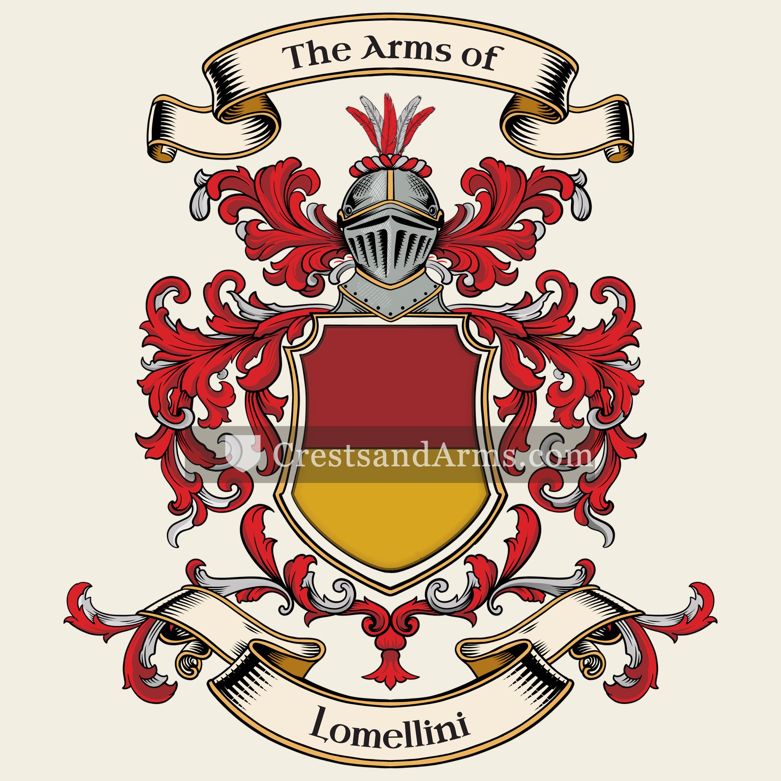 The Lomellini coat of arms, drawn from the recorded blazon