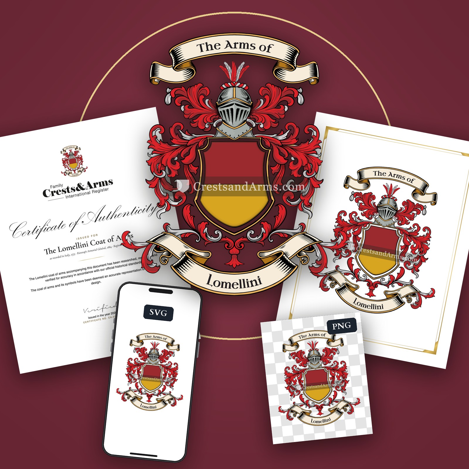 The Lomellini arms on the coat of arms — digital pack