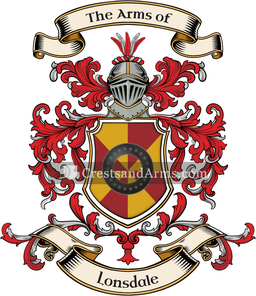 The Lonsdale coat of arms, drawn from the recorded blazon
