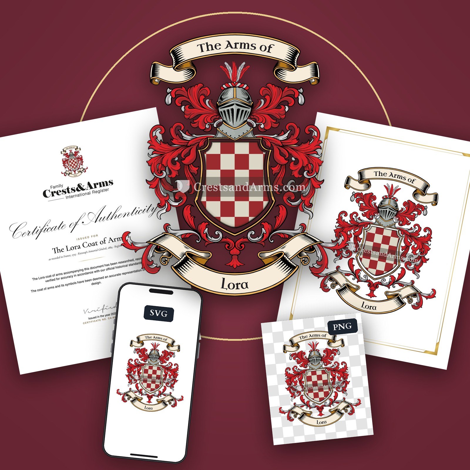 The Lora arms on the coat of arms — digital pack