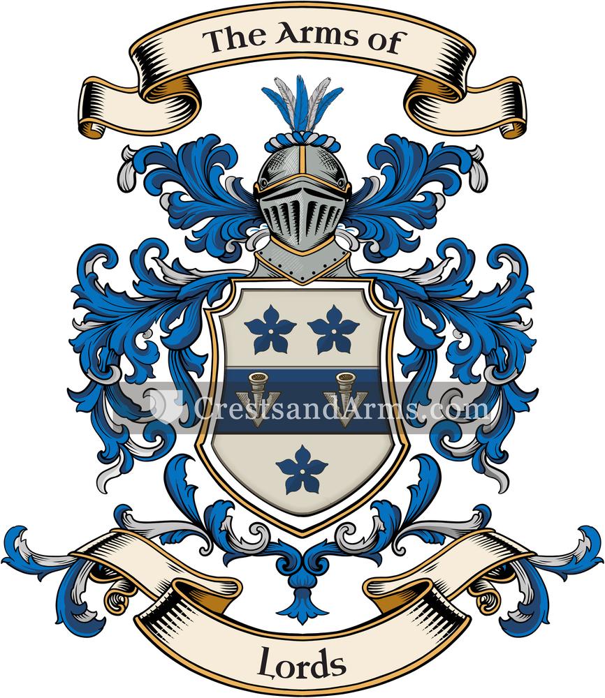 The Lords coat of arms, drawn from the recorded blazon