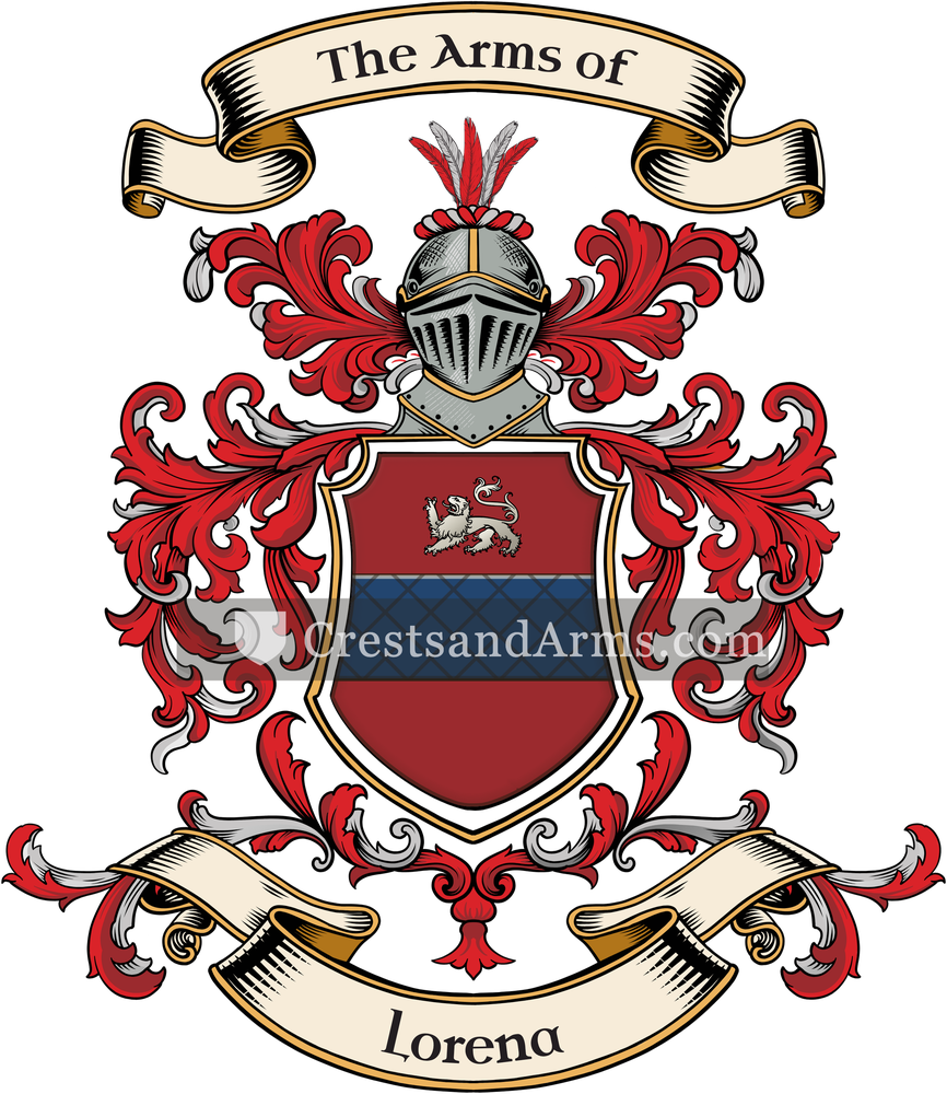 The Lorena coat of arms, drawn from the recorded blazon