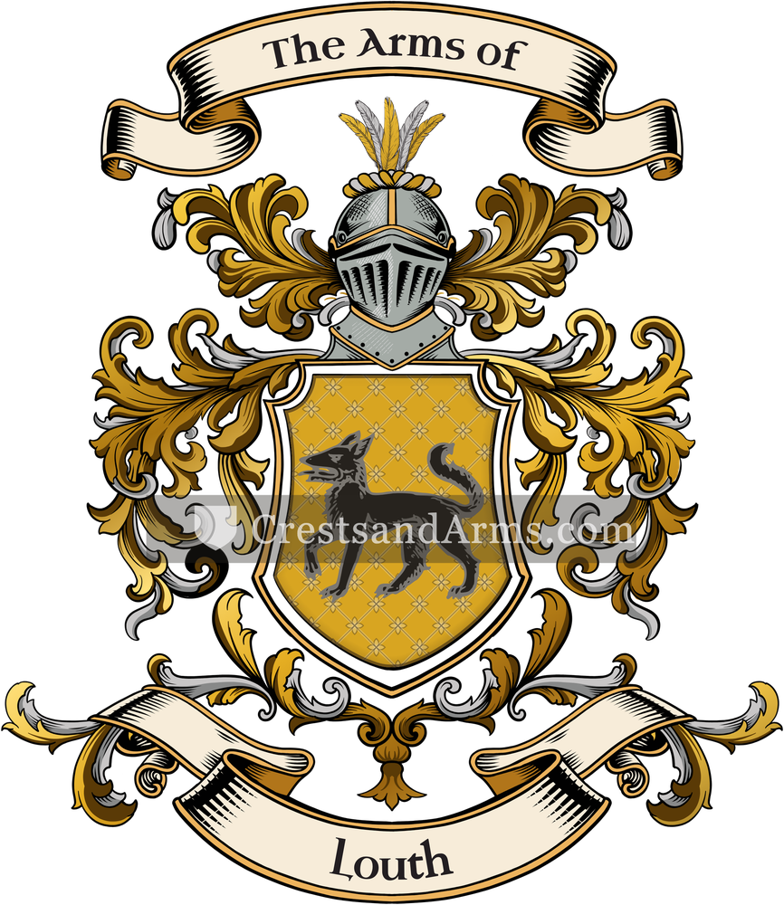 The Louth coat of arms, drawn from the recorded blazon
