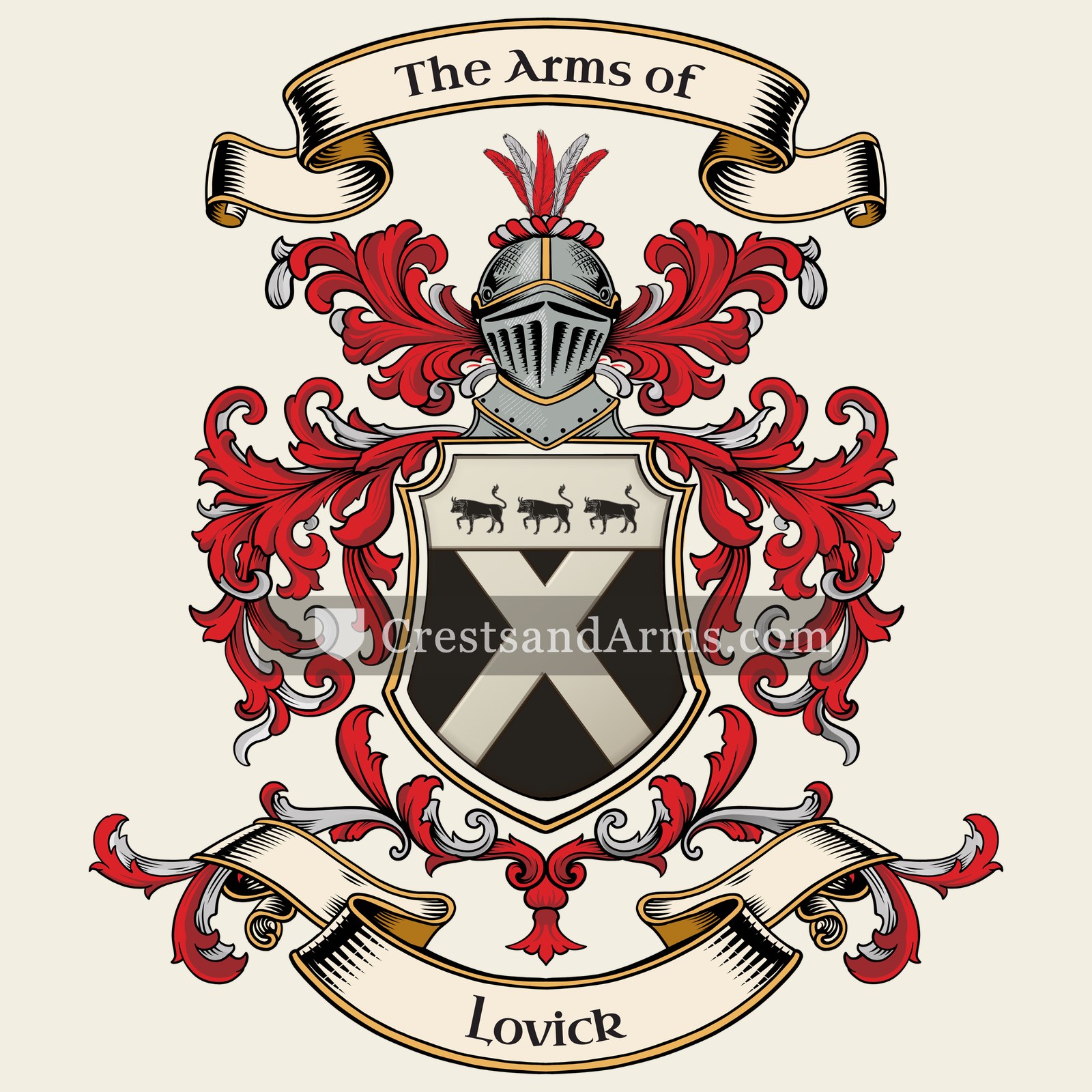 The Lovick coat of arms