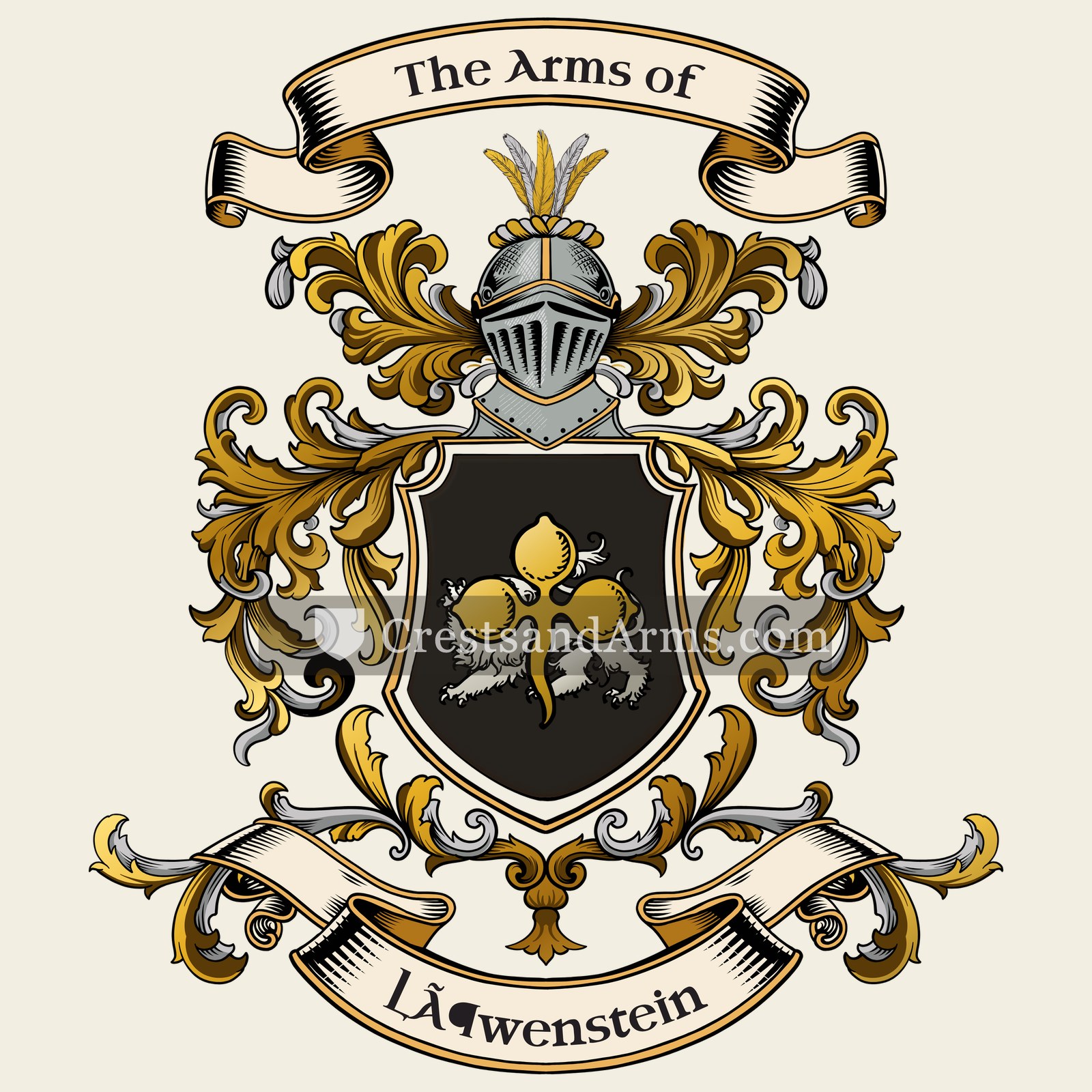 The Löwenstein coat of arms, drawn from the recorded blazon