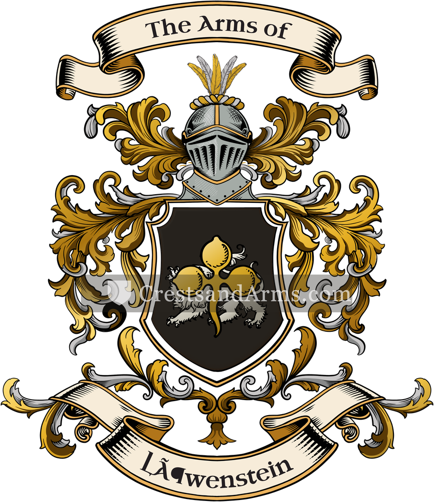 The Löwenstein coat of arms, drawn from the recorded blazon